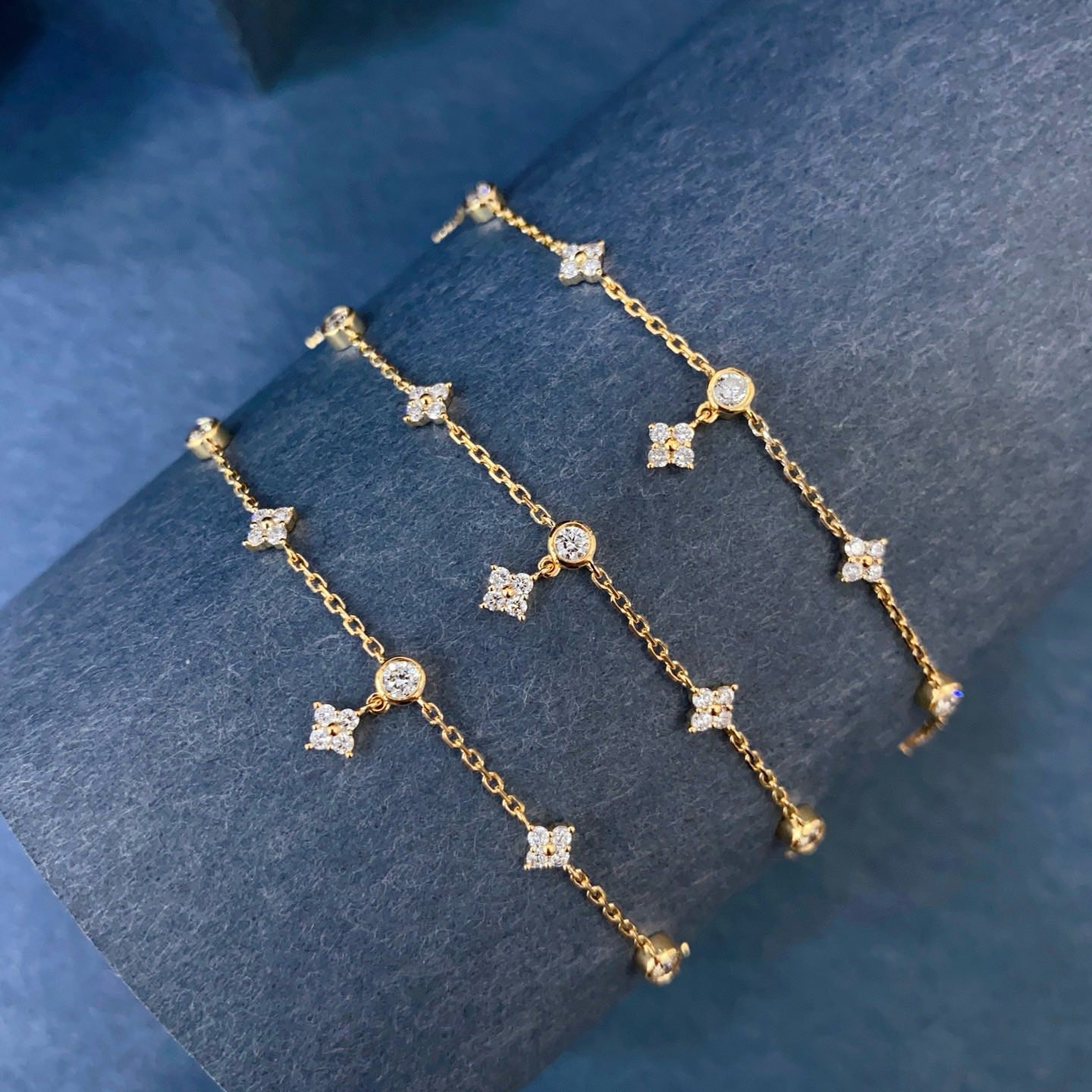 18K天然鑽石-細緻公主手鍊