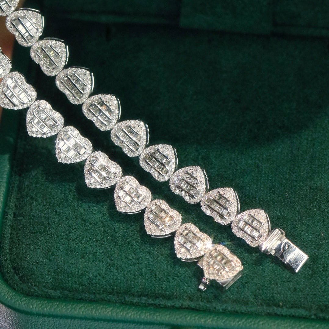 18K天然鑽石-豪華愛心項鍊