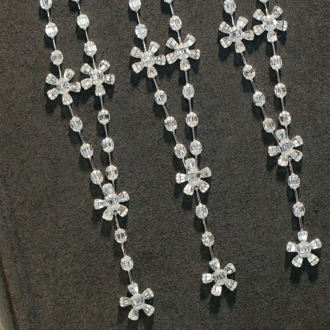 18K天然鑽石-豪華花朵項鍊