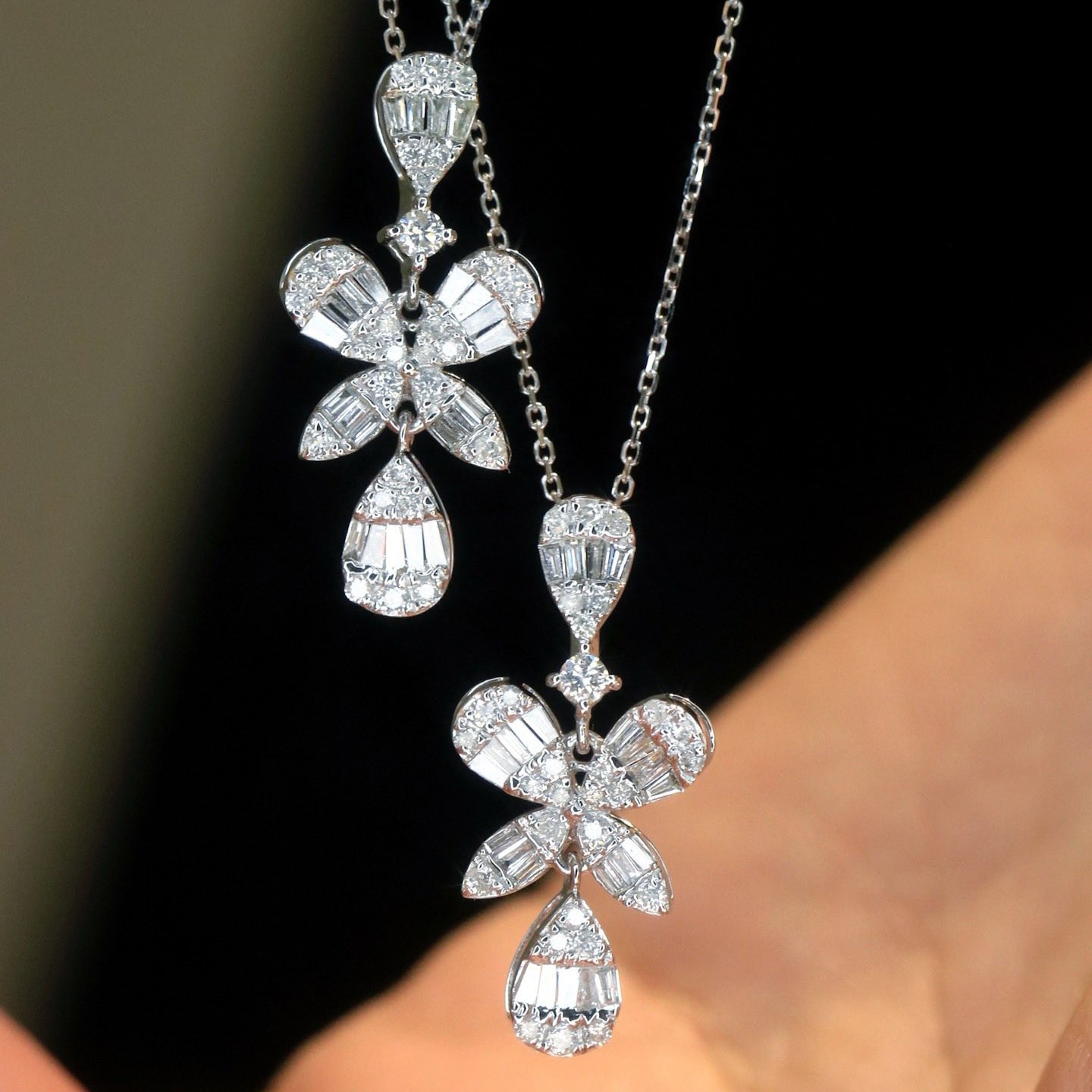 18K天然鑽石-舞蝶精緻項鍊