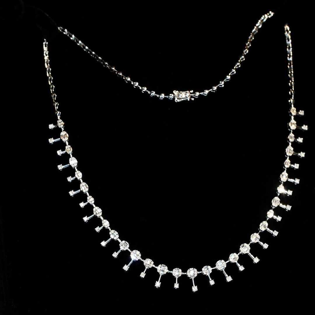 18K天然鑽石-滿天星貴族風範項鍊 - 第5張圖 18K天然鑽石-滿天星貴族風範項鍊