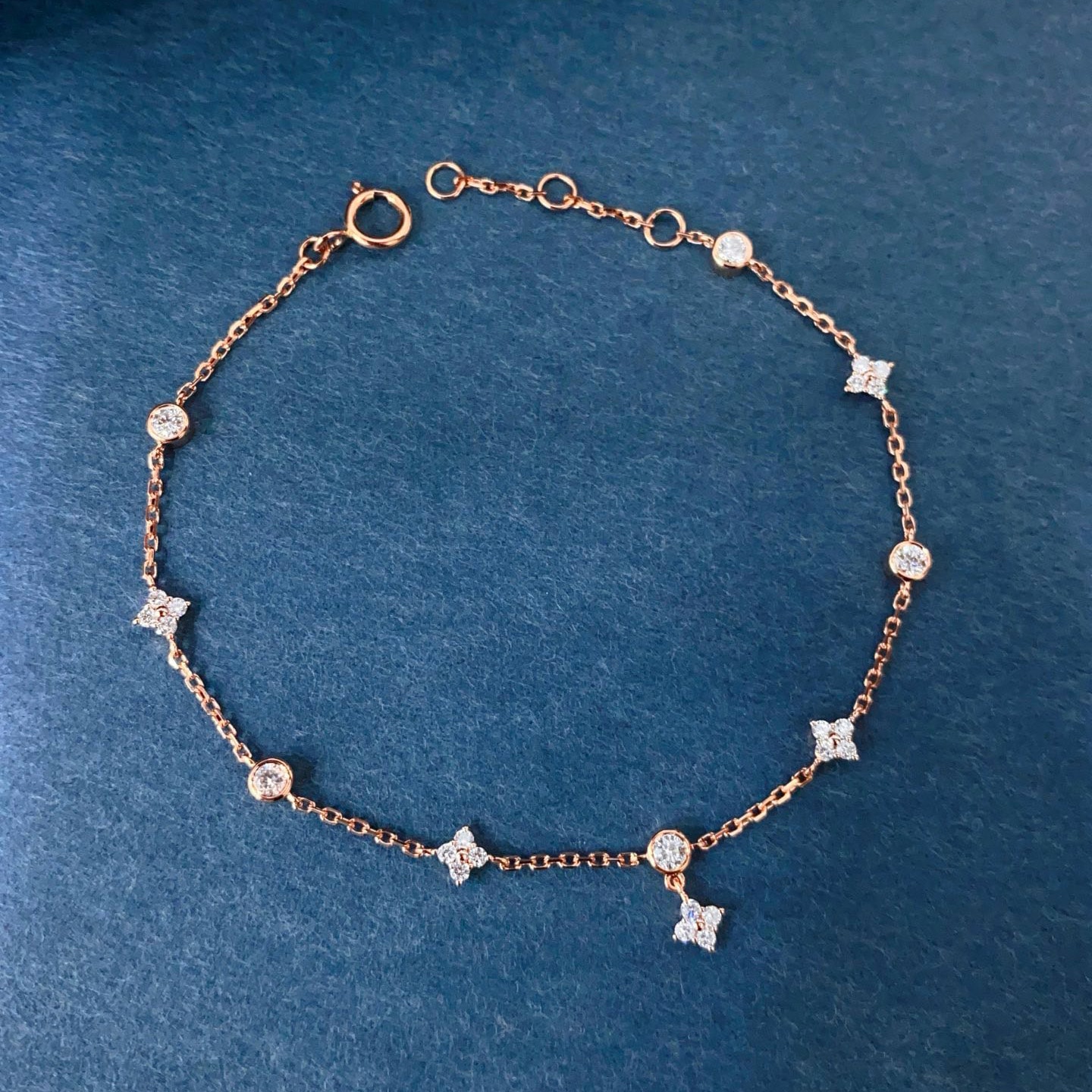 18K天然鑽石-細緻公主手鍊