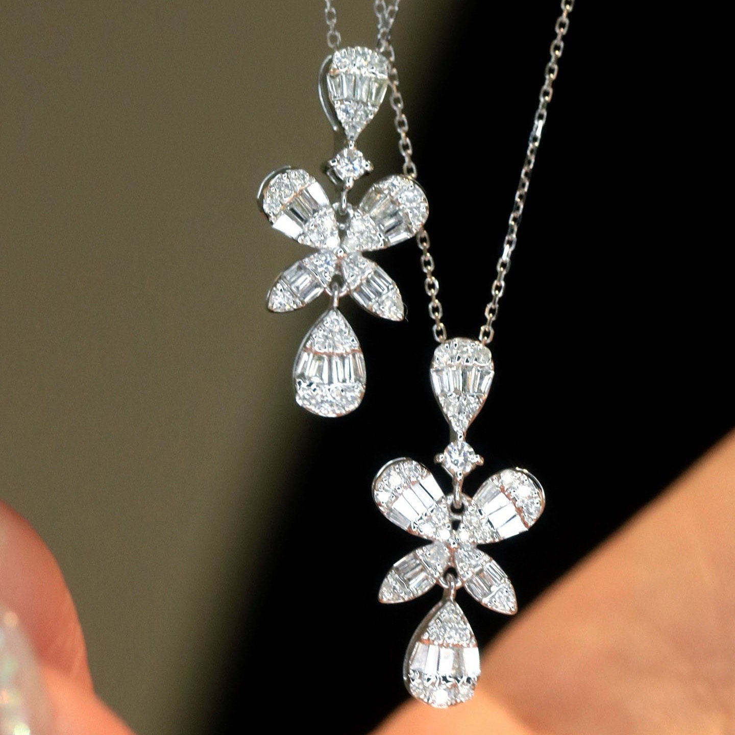 18K天然鑽石-舞蝶精緻項鍊