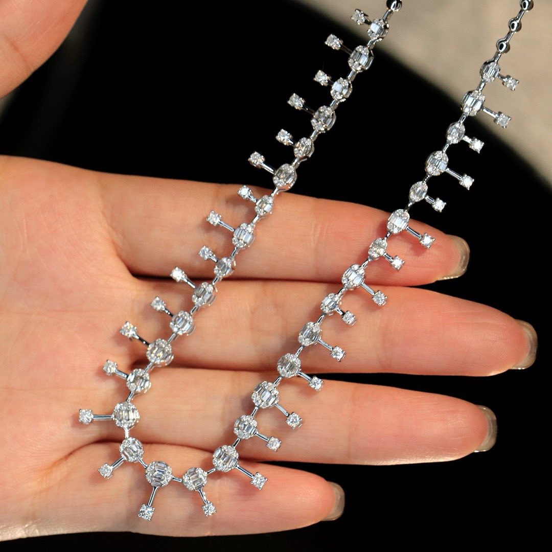 18K天然鑽石-滿天星貴族風範項鍊 - 第6張圖 18K天然鑽石-滿天星貴族風範項鍊