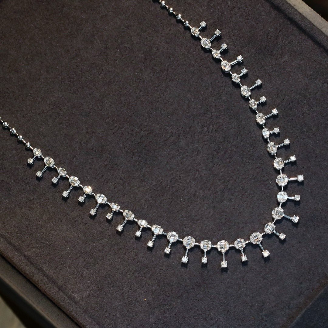 18K天然鑽石-滿天星貴族風範項鍊 - 第8張圖 18K天然鑽石-滿天星貴族風範項鍊