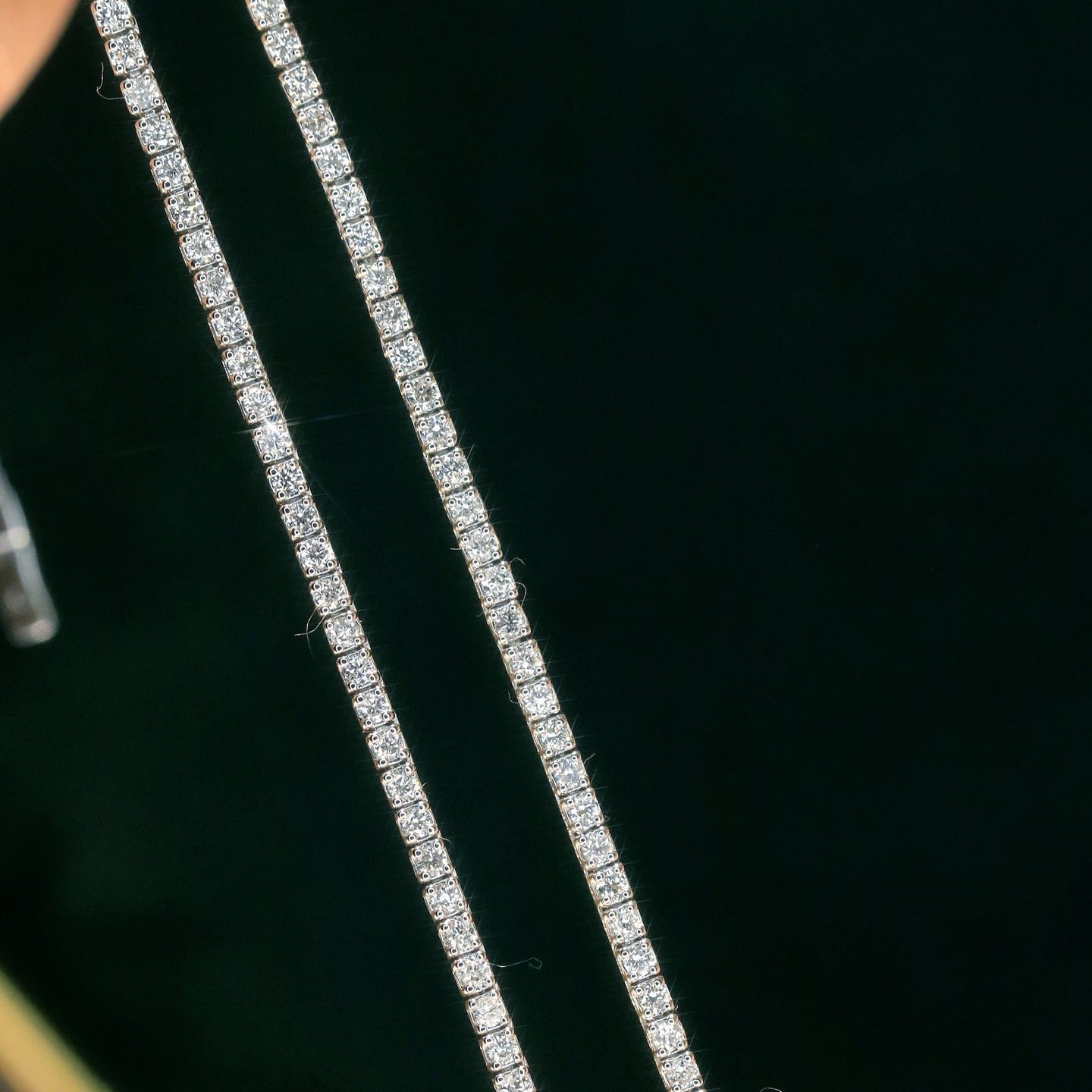 18K天然鑽石-3克拉滿鑽四爪項鍊