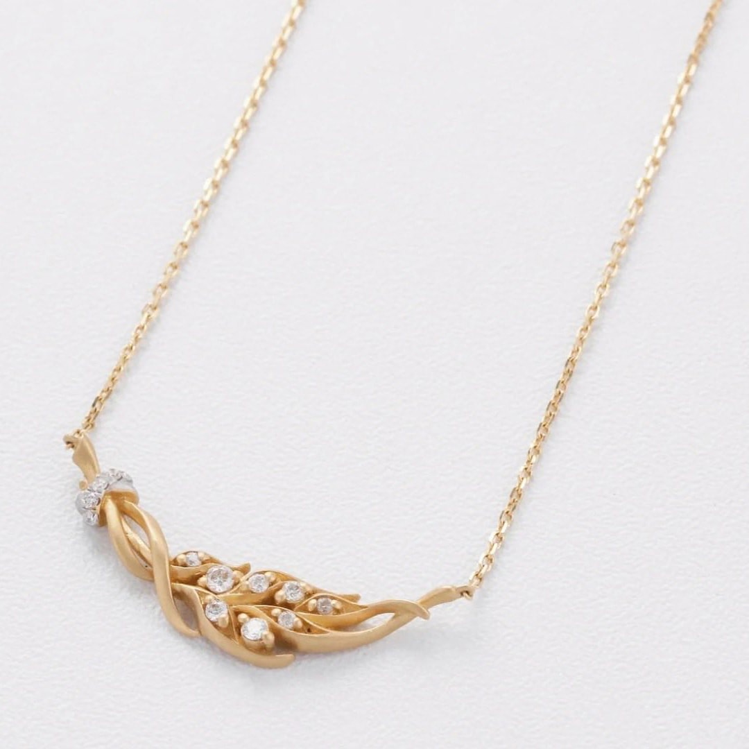 18K天然鑽石-收穫滿滿麥穗項鍊