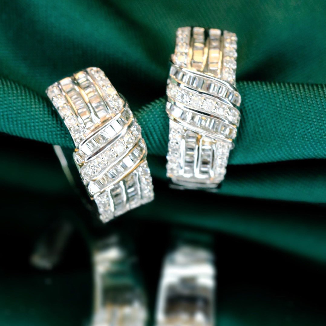 18K天然鑽石-藝術環繞耳環 - 第5張圖 18K天然鑽石-藝術環繞耳環