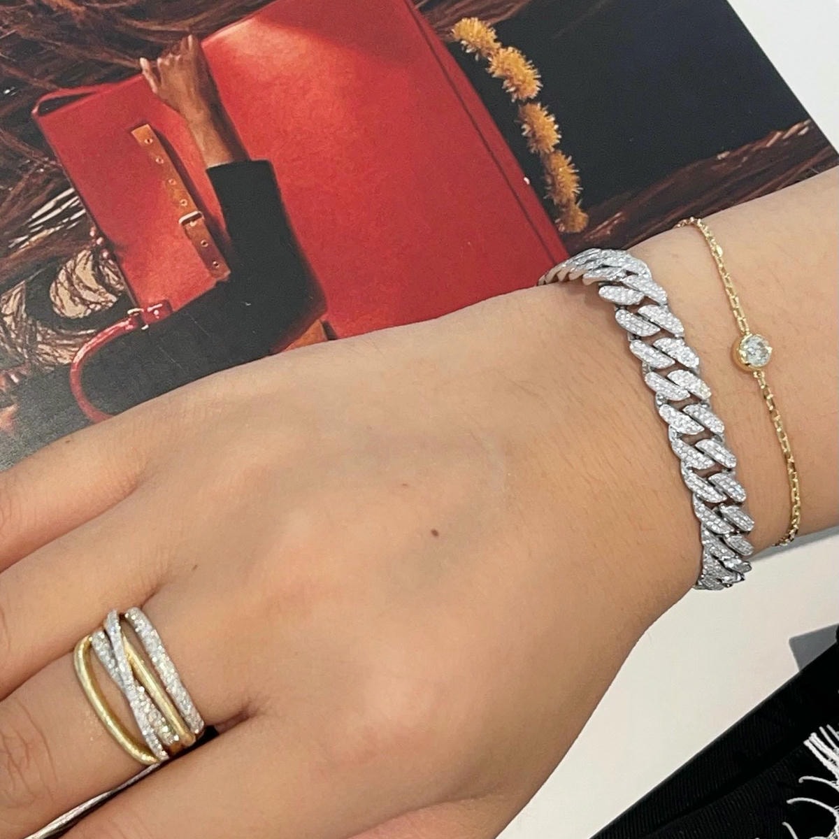 18K天然鑽石-厚金豪鑲超閃手鍊 - 第8張圖 18K天然鑽石-厚金豪鑲超閃手鍊