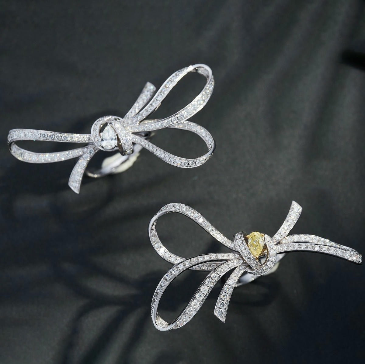 18K天然黃鑽-大蝴蝶結戒指