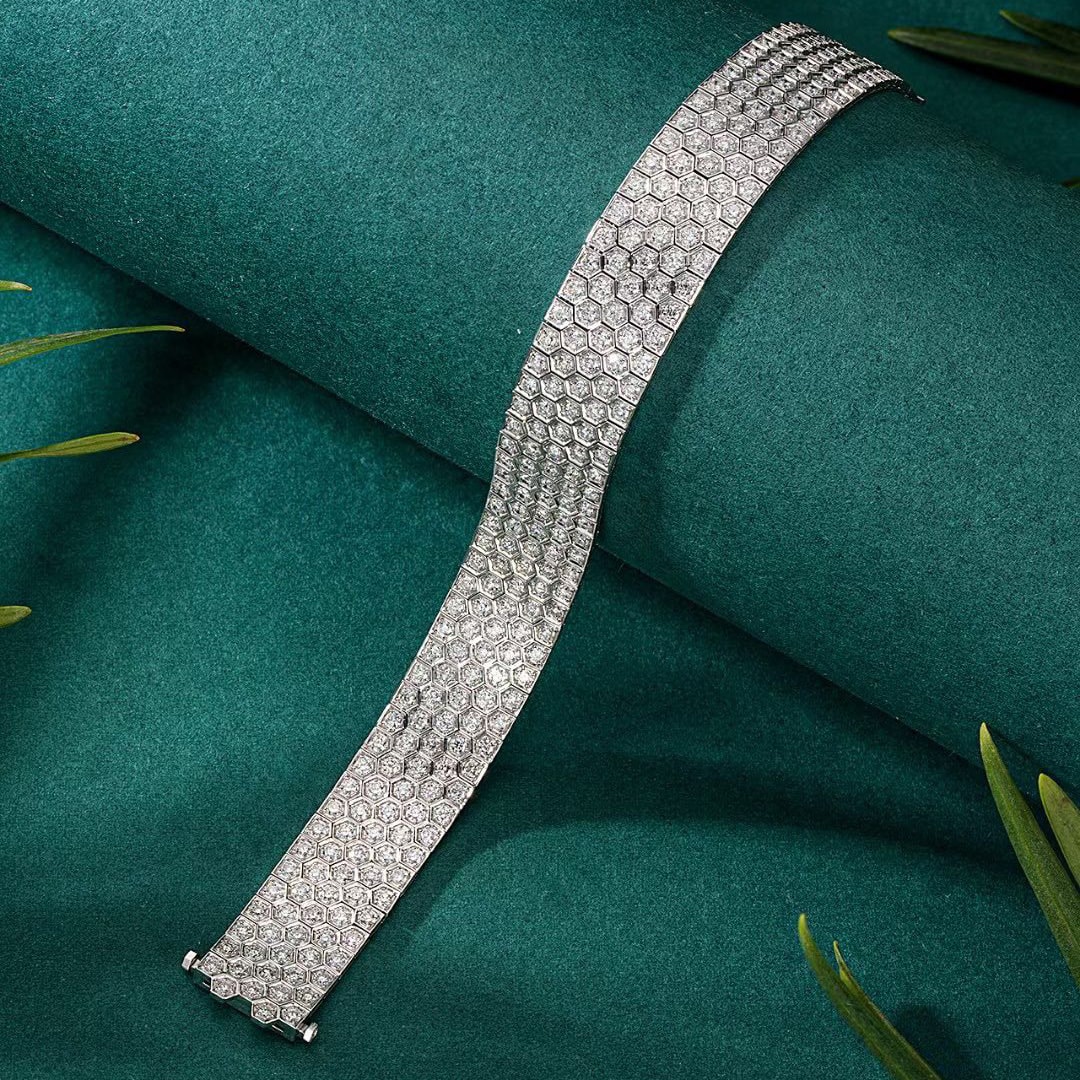 18K天然鑽石-圓鑽超豪華手鍊