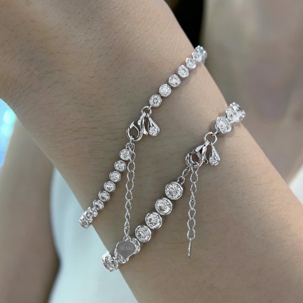 18K天然鑽石-經典閃閃泡泡手鍊 - 第8張圖 18K天然鑽石-經典閃閃泡泡手鍊