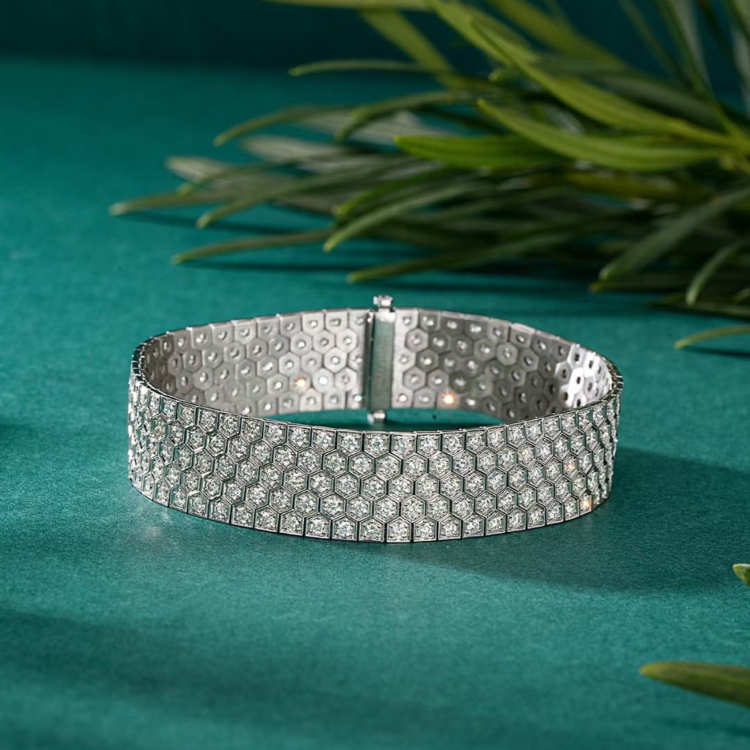 18K天然鑽石-圓鑽超豪華手鍊