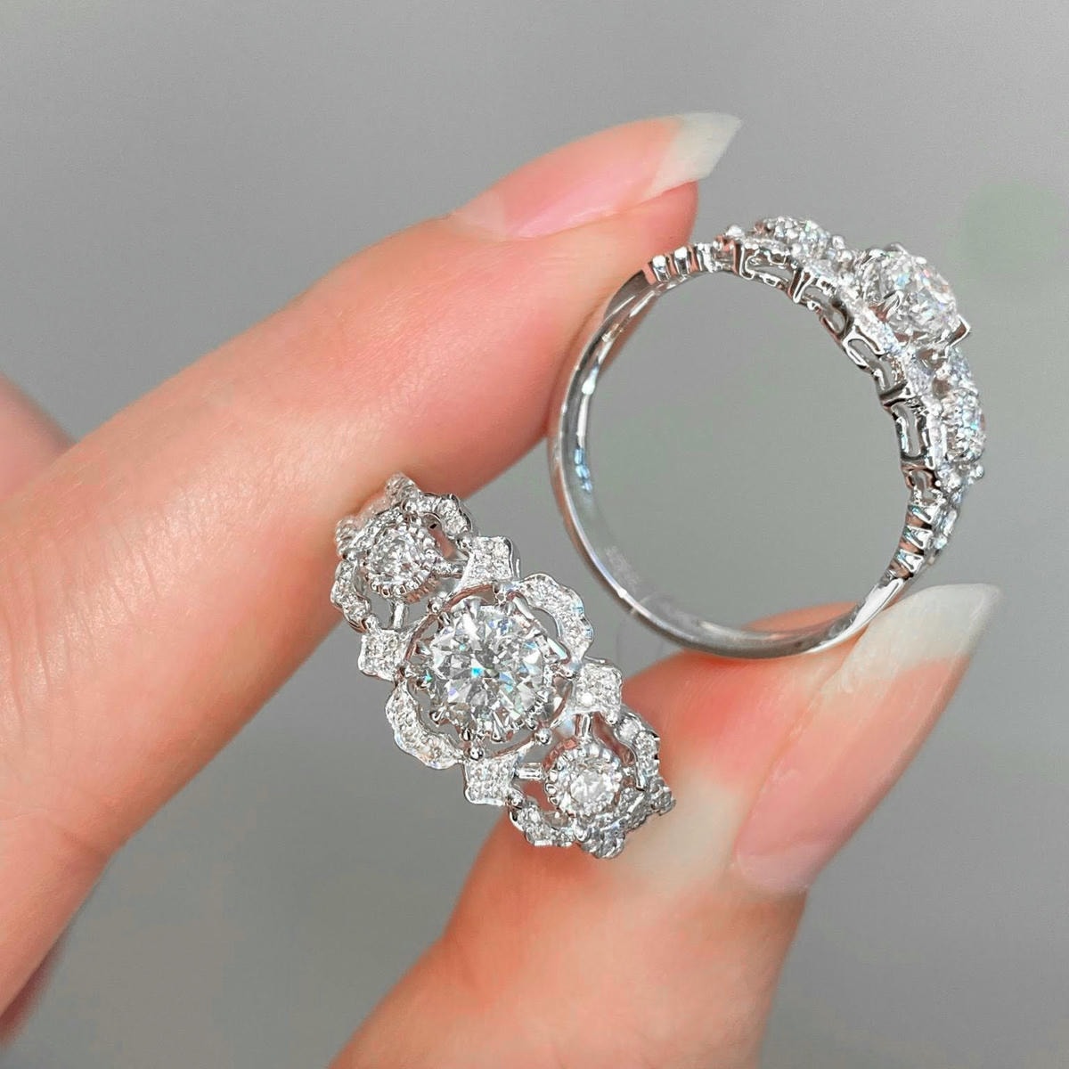 18K天然鑽石-布契拉提三生石戒指