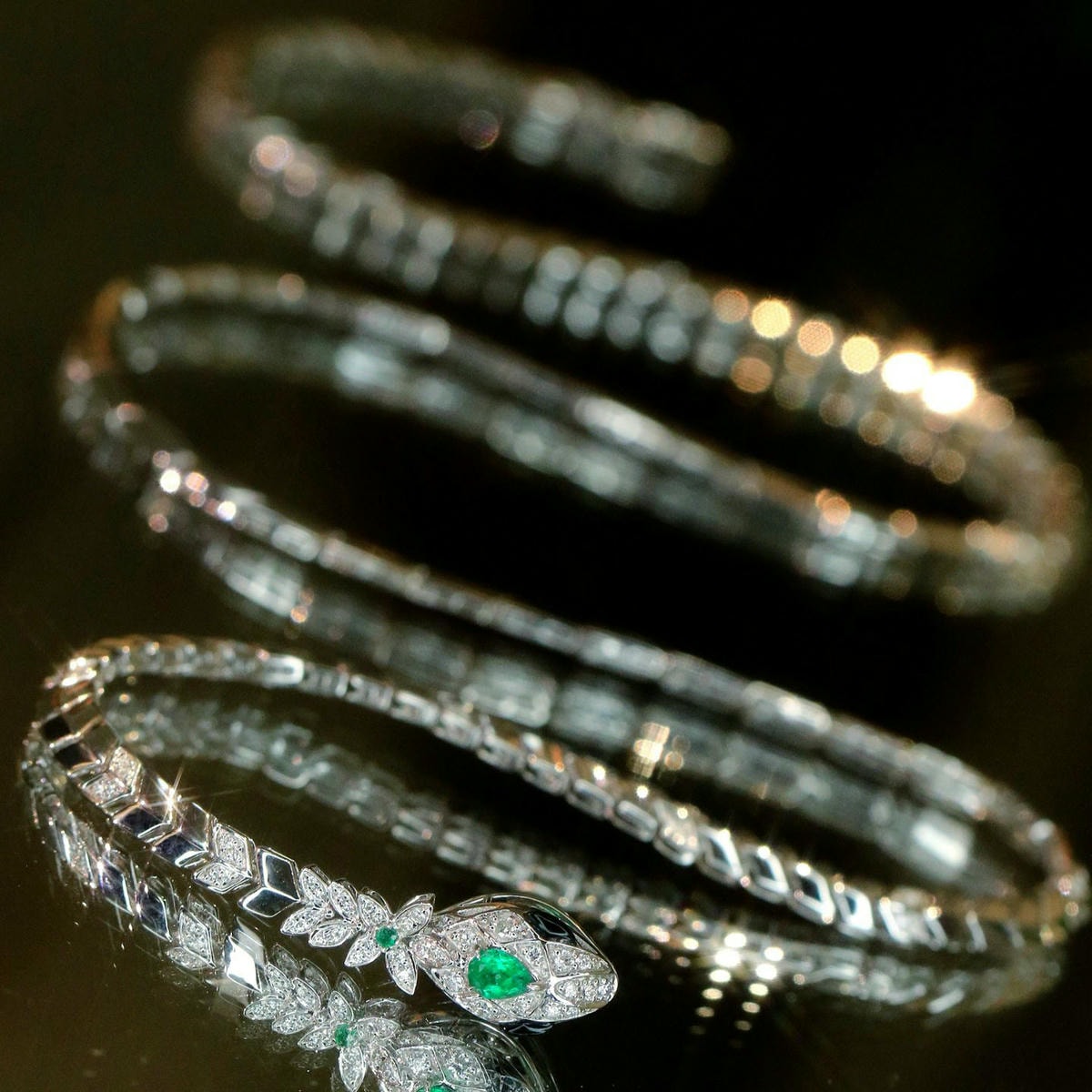 18K天然鑽石-時髦靈蛇項鍊