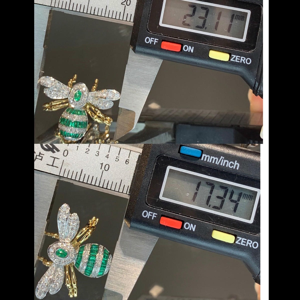 18K天然紅寶石/祖母綠-蜜蜂胸墜兩用款 - 第10張圖 18K天然紅寶石/祖母綠-蜜蜂胸墜兩用款