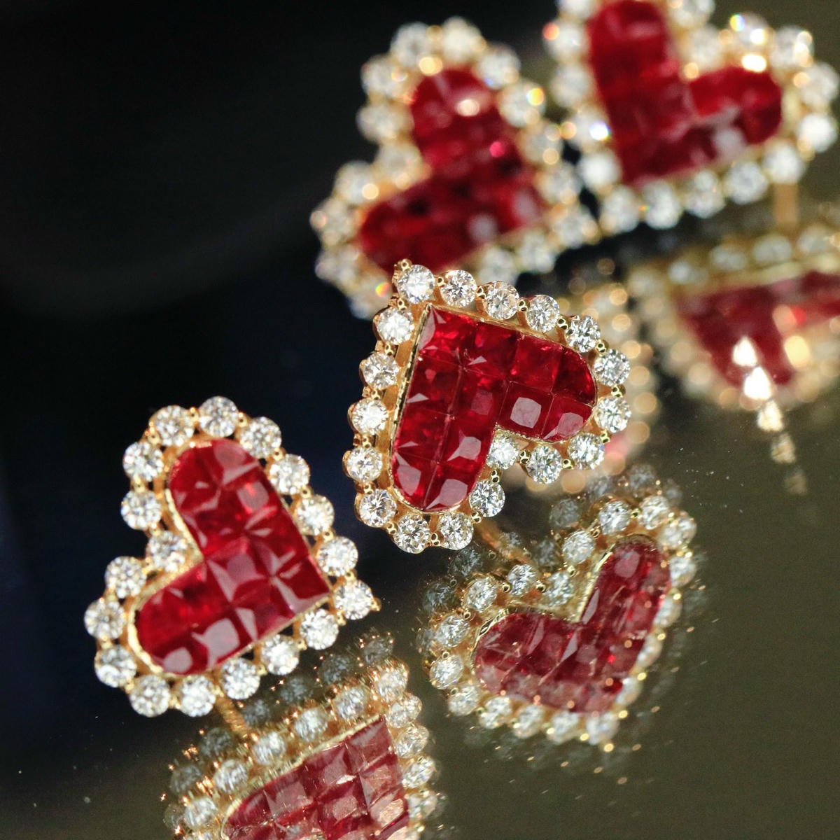 18K天然紅寶石-甜美愛心耳環 - 第5張圖 18K天然紅寶石-甜美愛心耳環