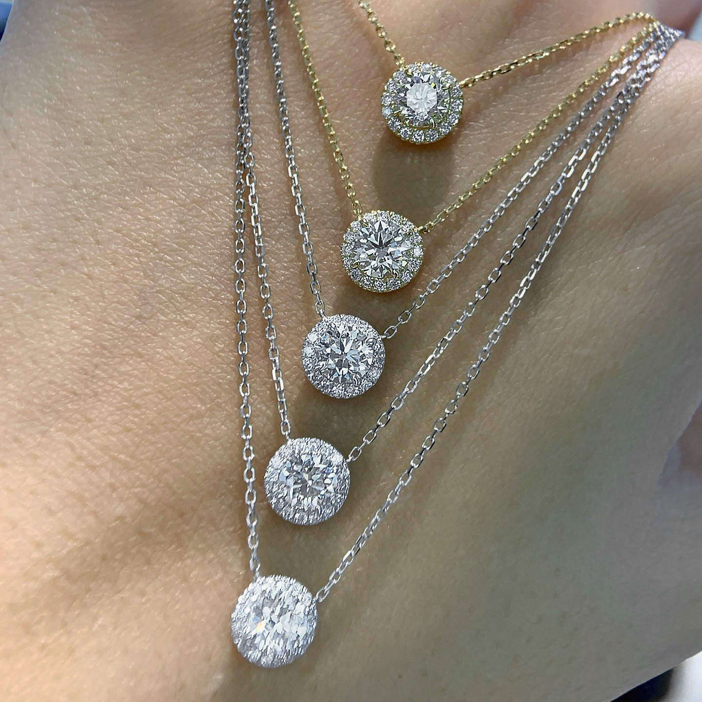 18K天然鑽石-燈泡閃閃鎖骨項鍊 - 第3張圖 18K天然鑽石-燈泡閃閃鎖骨項鍊