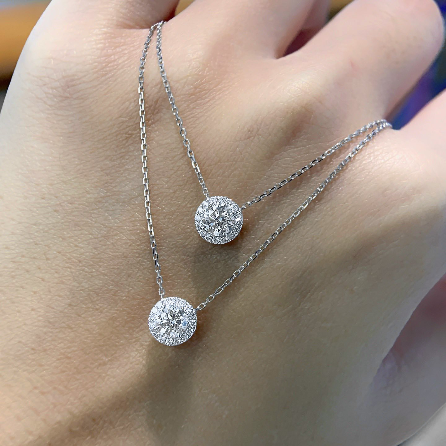 18K天然鑽石-燈泡閃閃鎖骨項鍊 - 第6張圖 18K天然鑽石-燈泡閃閃鎖骨項鍊