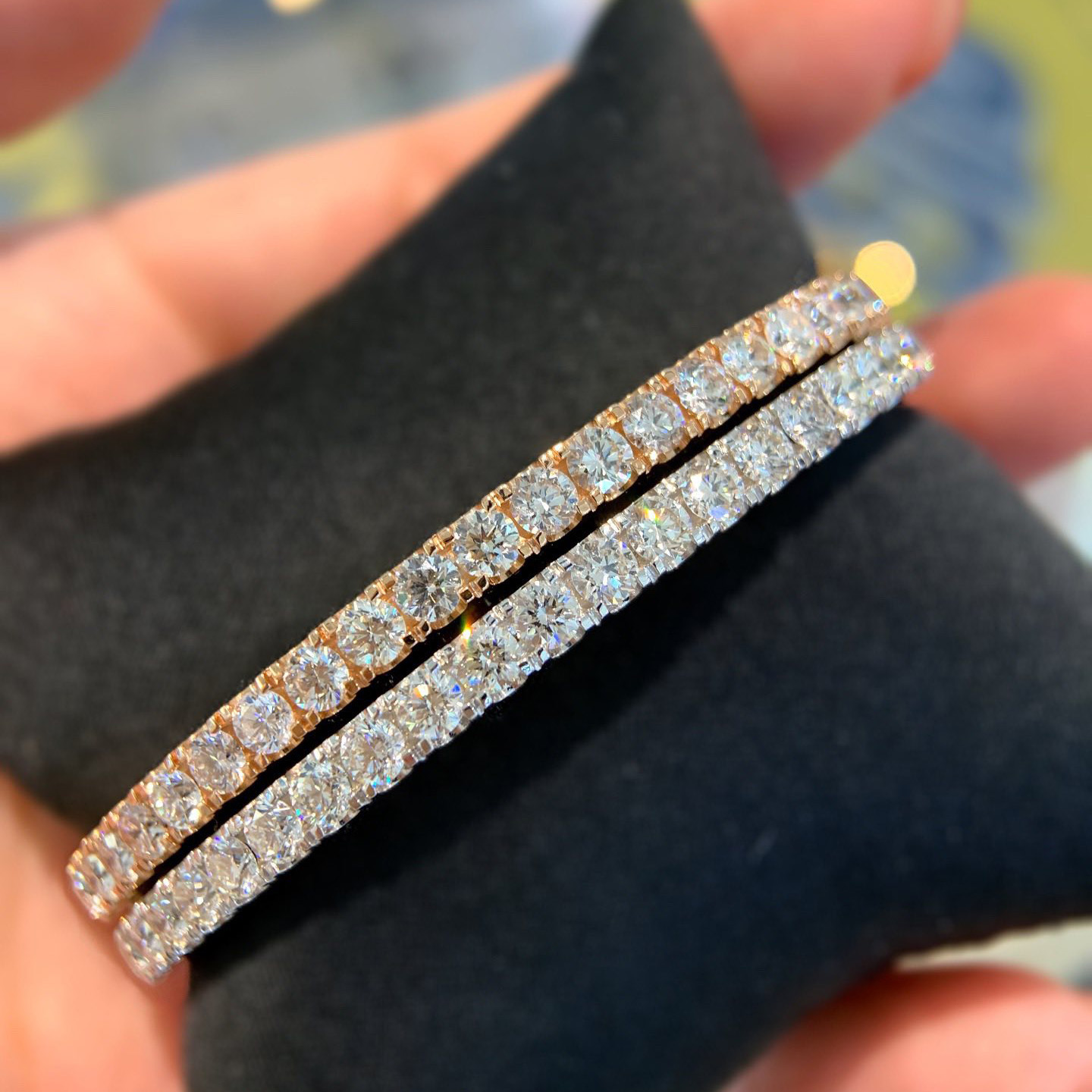 18K天然鑽石-牛頭經典手鐲