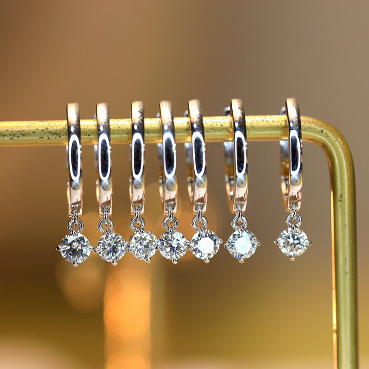 18K天然鑽石-留住流星耳環