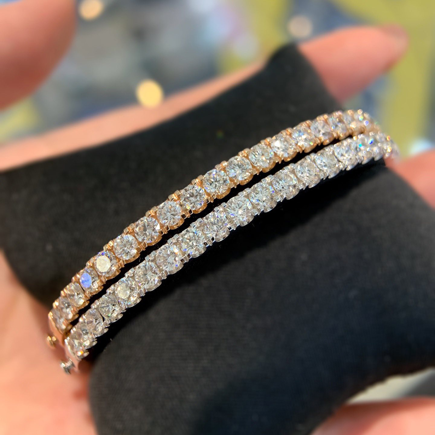 18K天然鑽石-牛頭經典手鐲