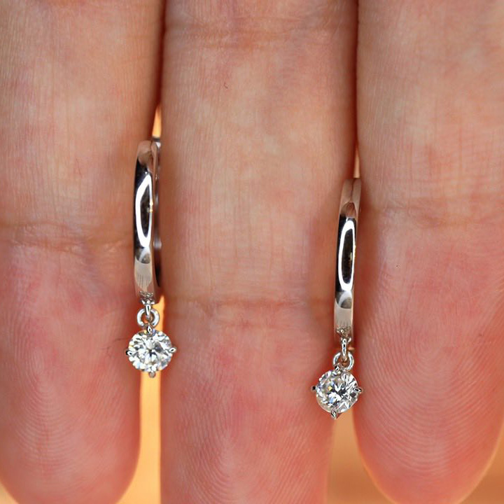 18K天然鑽石-留住流星耳環