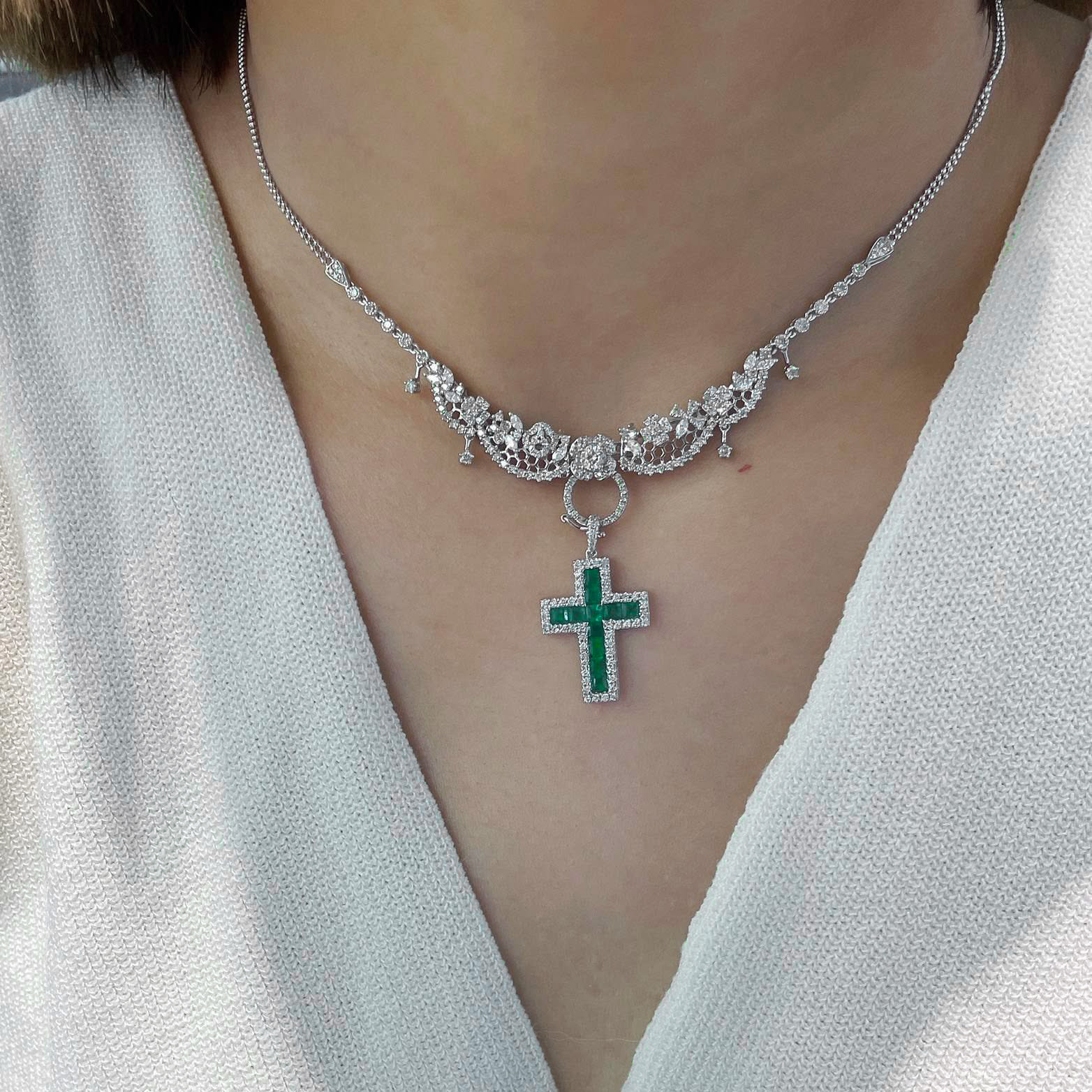 首頁 - 第13張圖 18K天然鑽石-花漾萬能扣項鍊