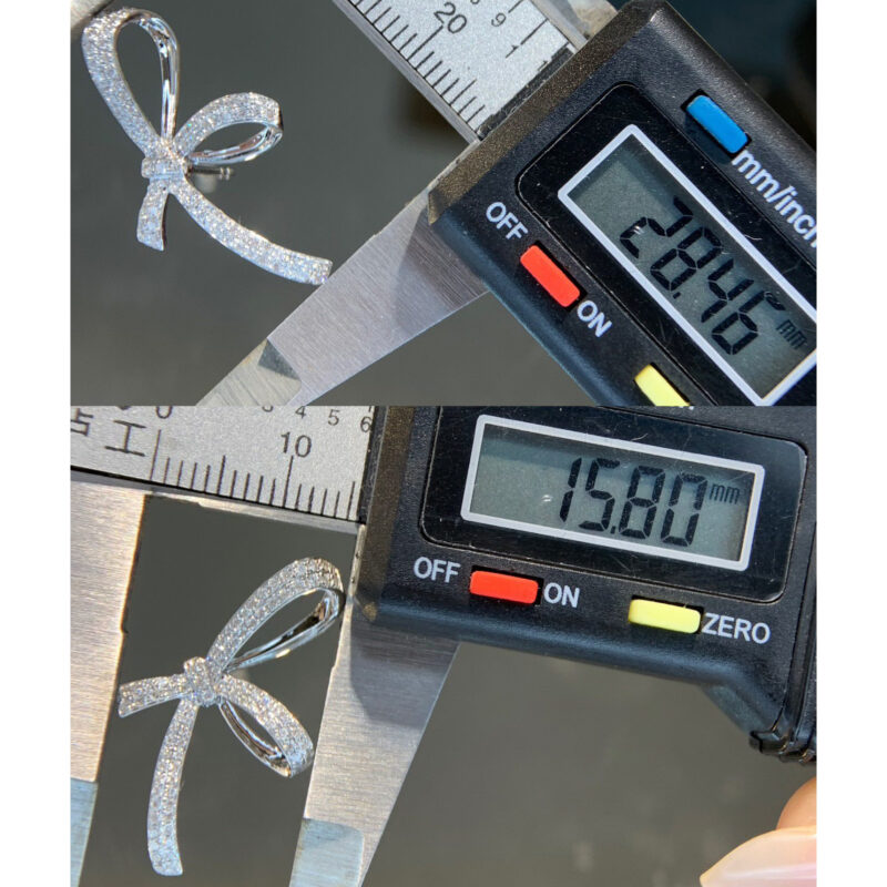 18K天然鑽石-極簡蝴蝶結耳環